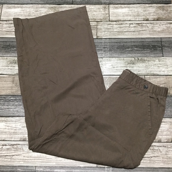 Garnet Hill Wide Leg Pants Women’s 6 Brown 100% Tencel Lyocell (Read). - Picture 7 of 11